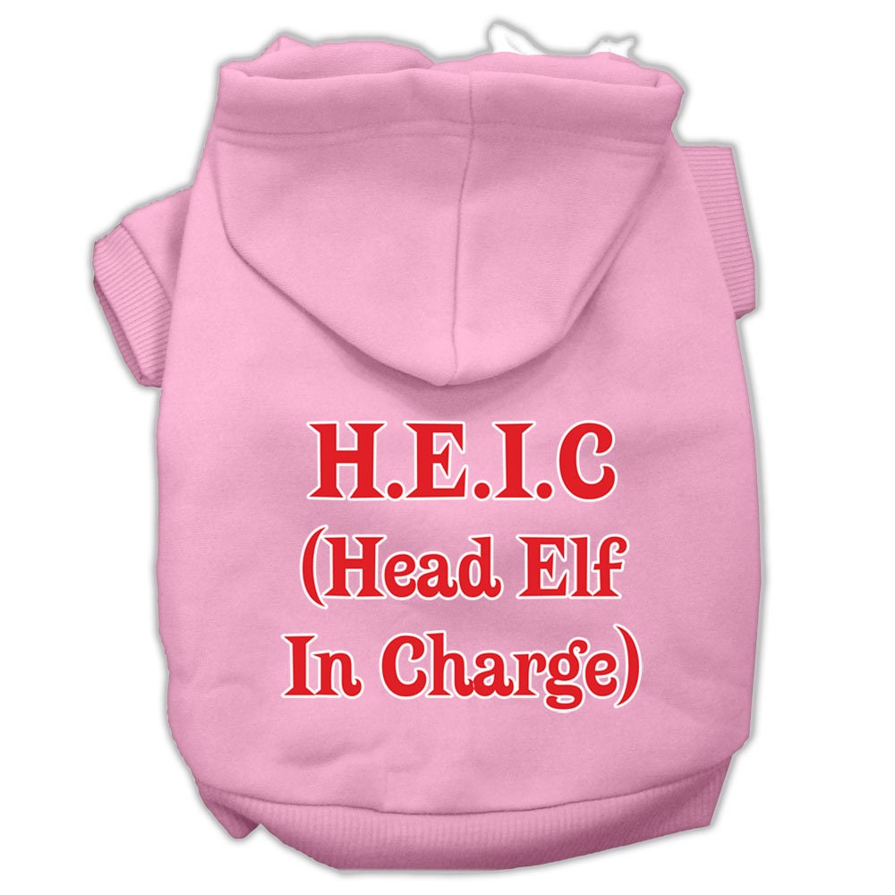 Christmas Pet Hoodie "Head Elf In Charge"