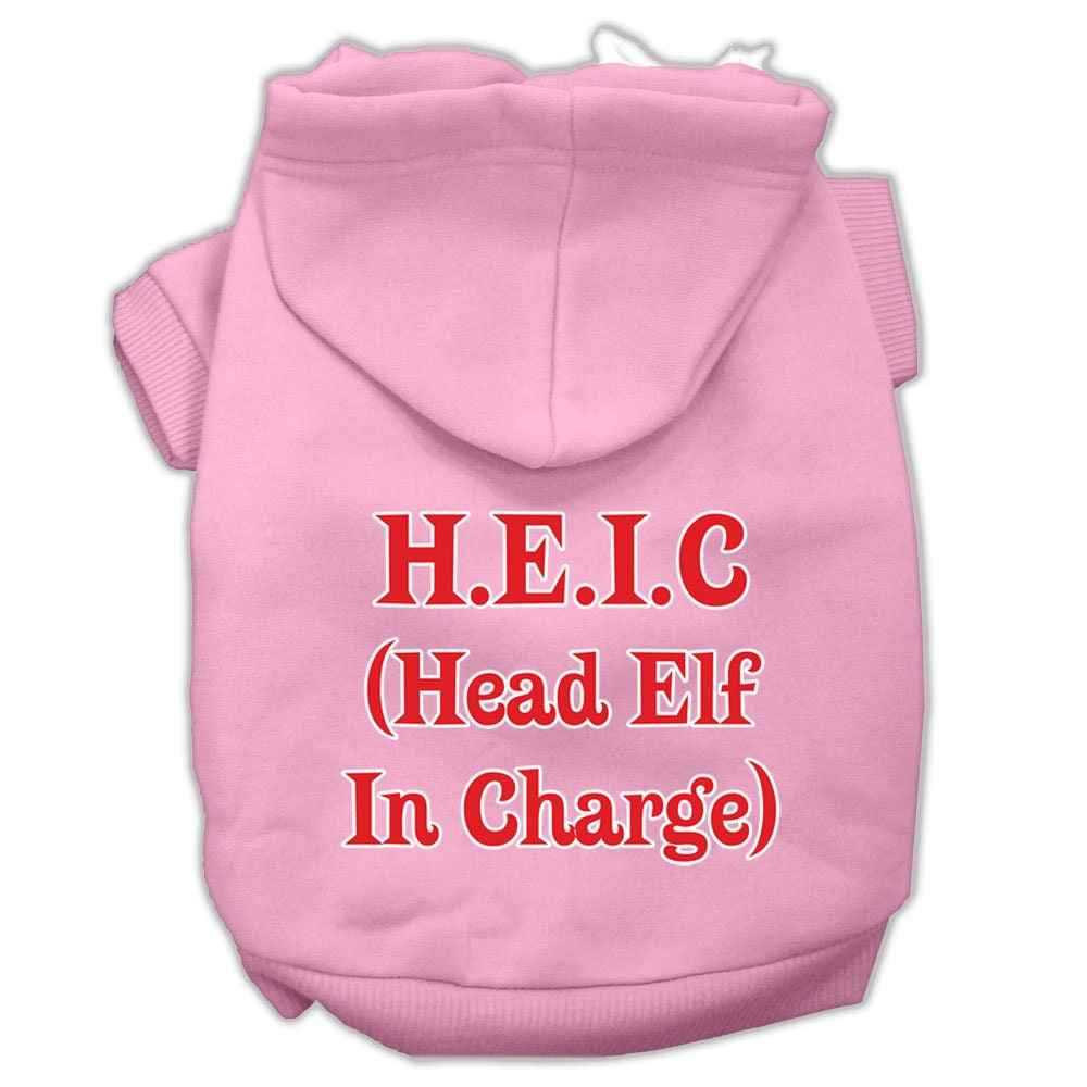 Christmas Pet Hoodie "Head Elf In Charge"