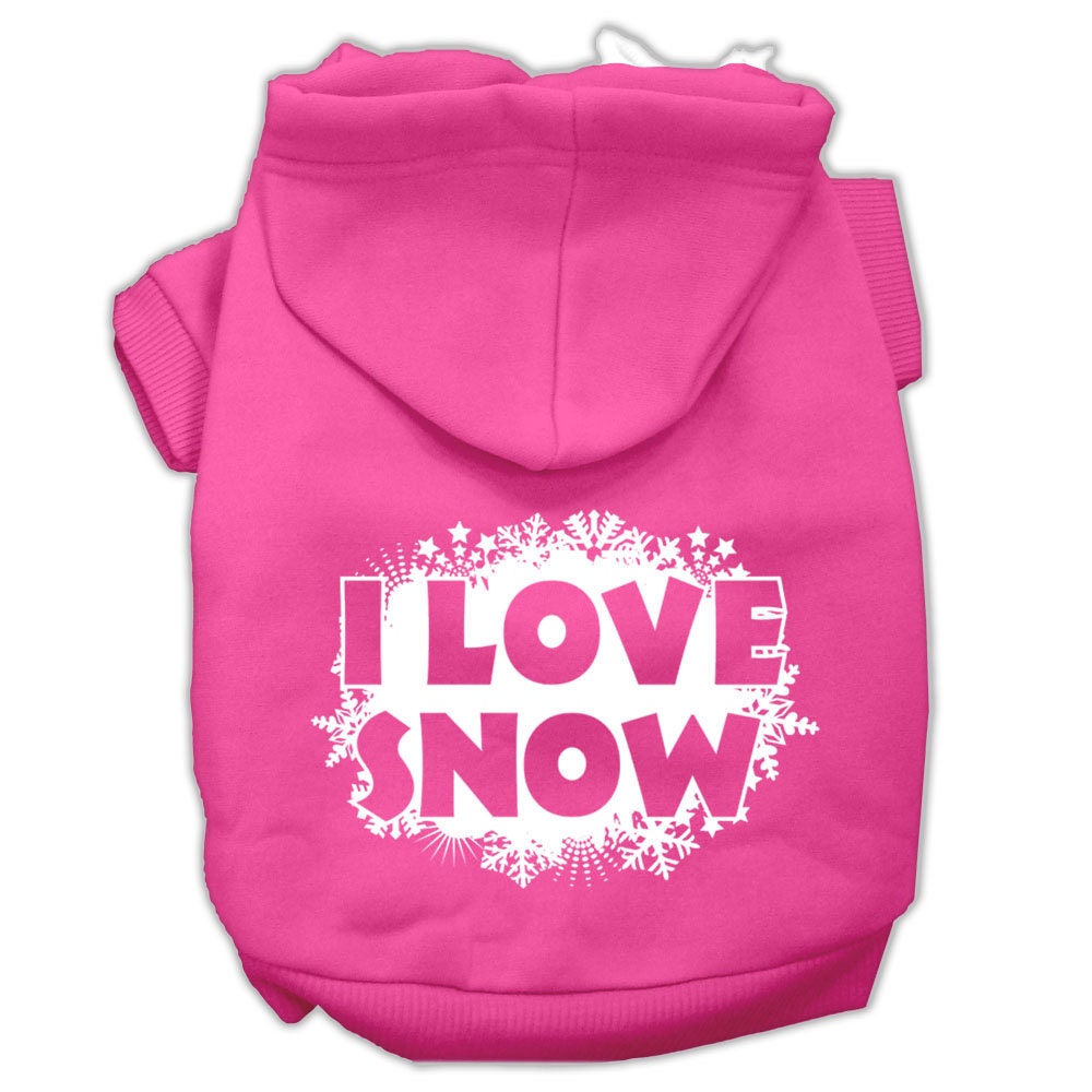 I Love Snow Christmas Pet Hoodie