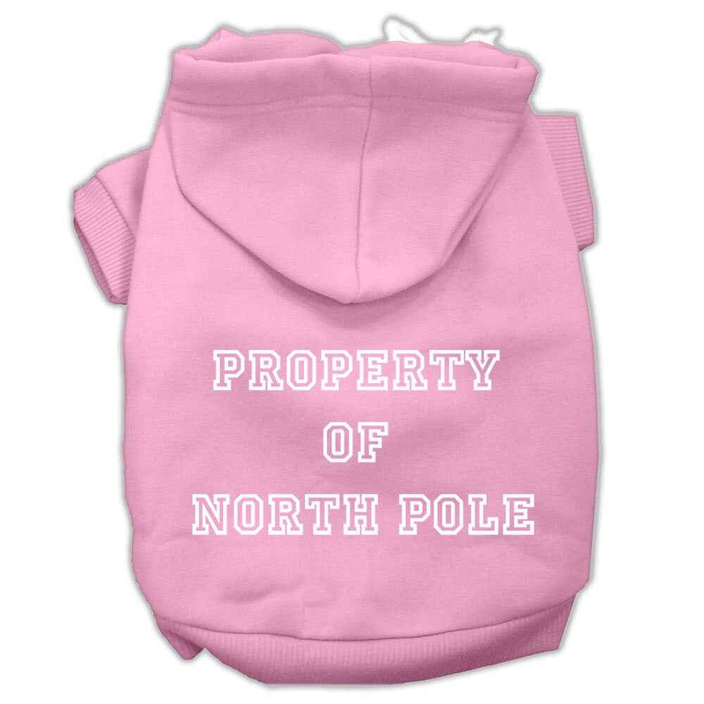 Christmas Pet Hoodie "Property of North Pole"