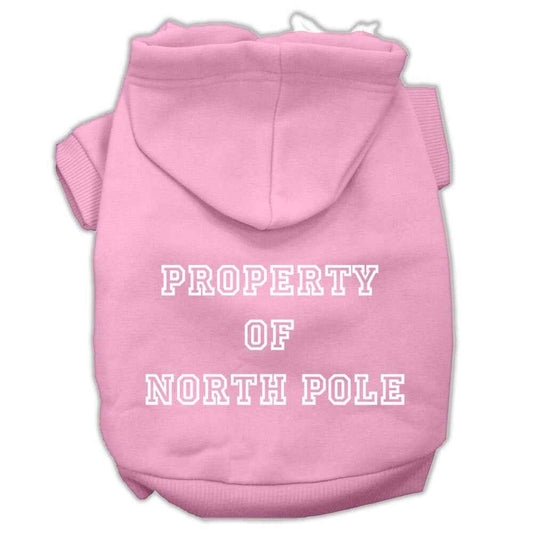 Christmas Pet Hoodie "Property of North Pole"