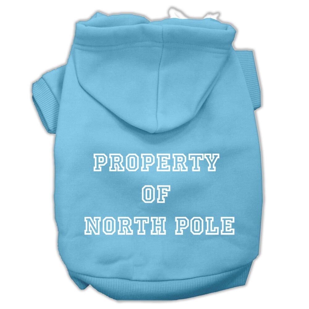 Christmas Pet Hoodie "Property of North Pole"