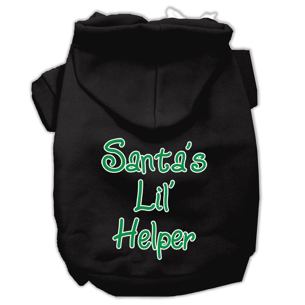 Christmas Pet Hoodie Screen Printed, "Santa's Lil Helper"