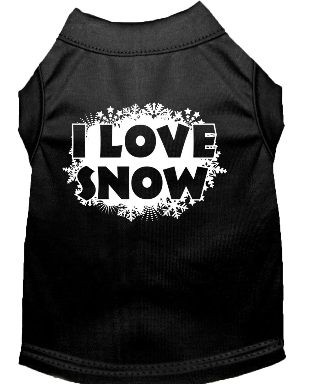 Christmas Pet Shirt, "I Love Snow"