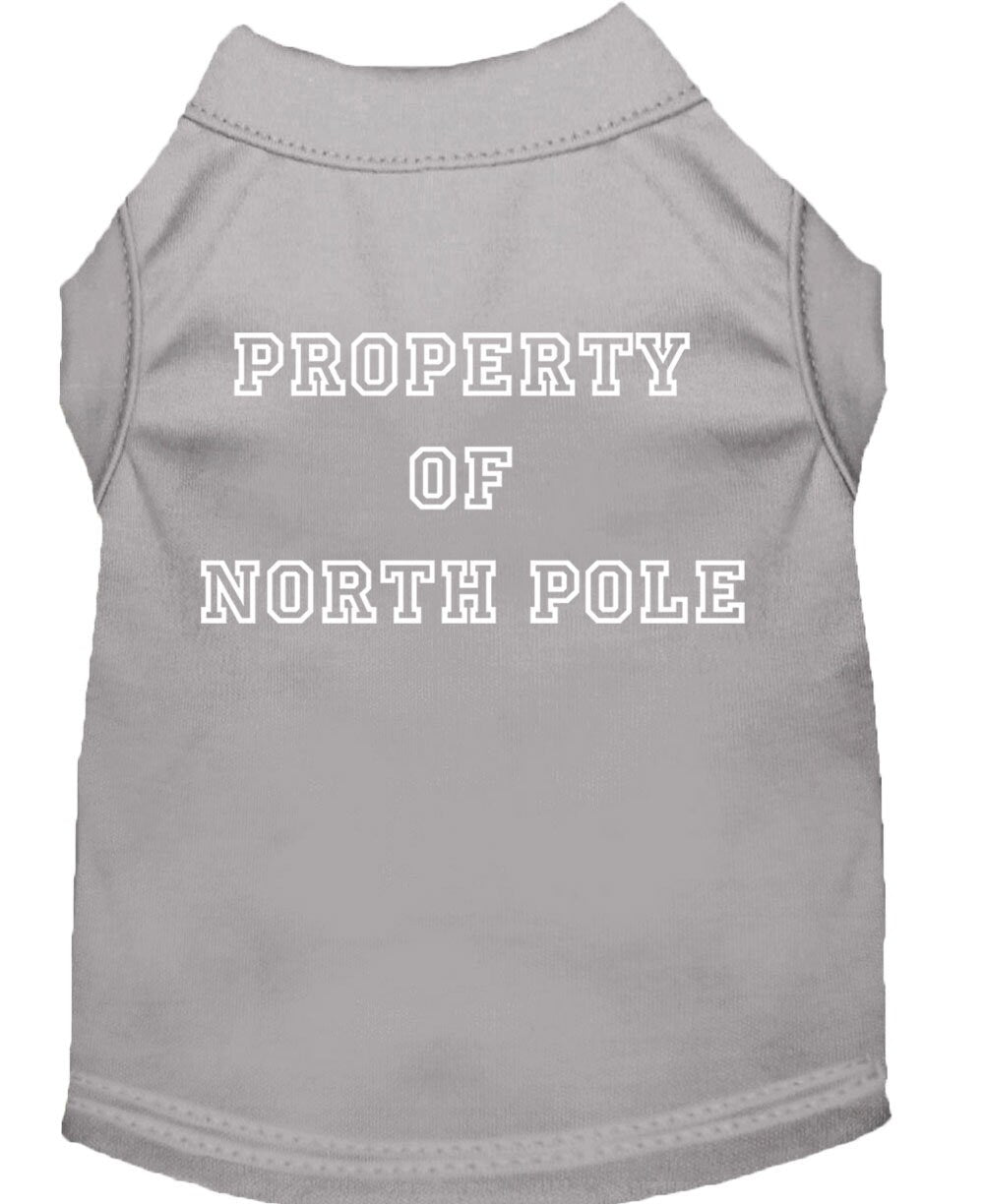 Christmas Pet Shirt, "Property Of North Pole"