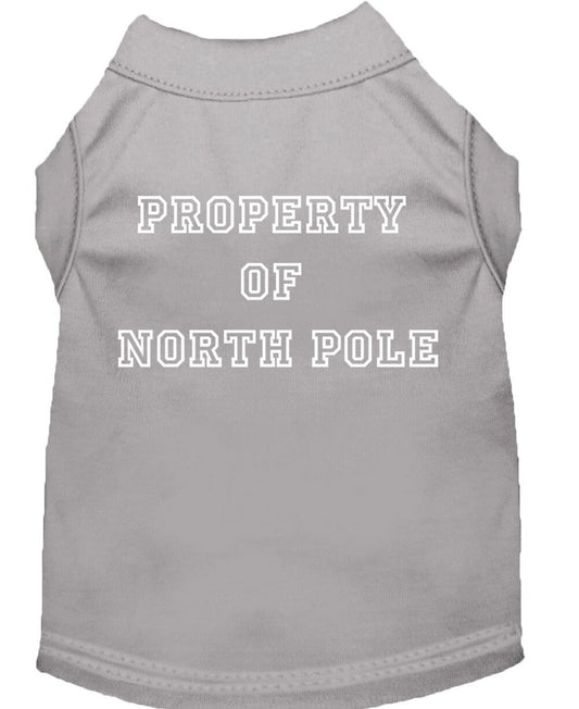 Christmas Pet Shirt, "Property Of North Pole"