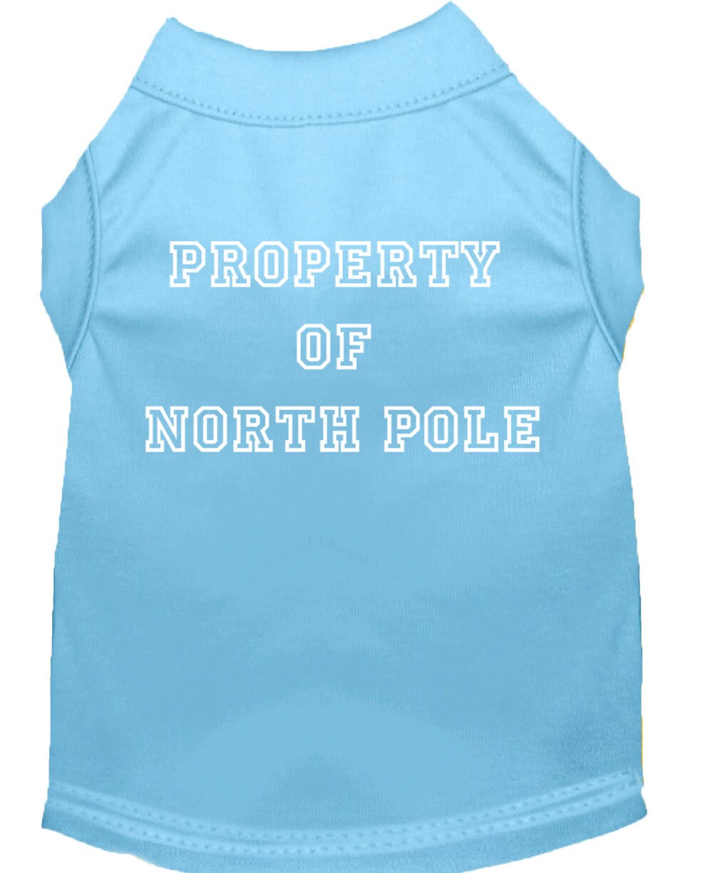 Christmas Pet Shirt, "Property Of North Pole"