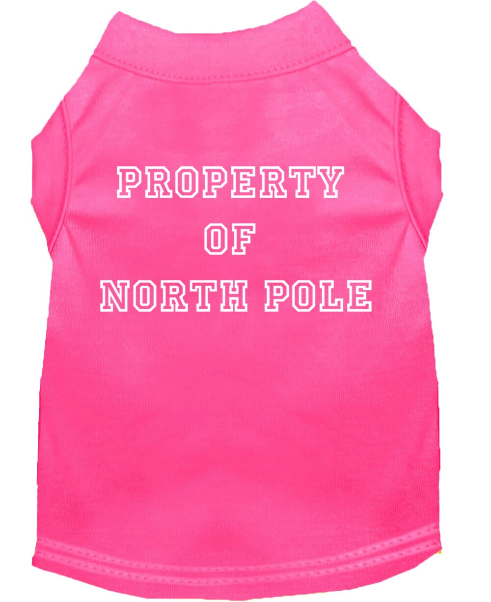 Christmas Pet Shirt, "Property Of North Pole"