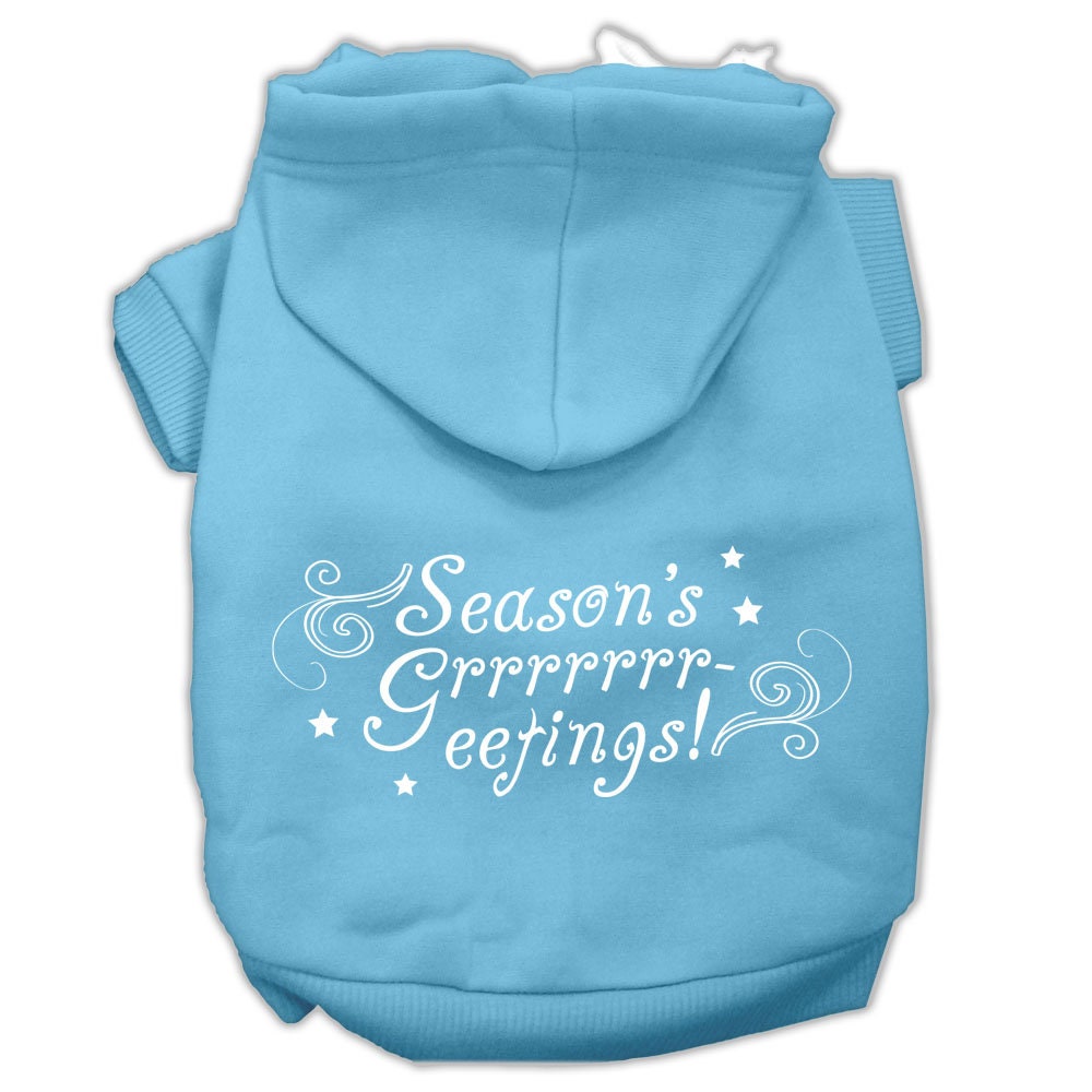 Christmas Pet Hoodie Screen Printed, "Season's Greetings"