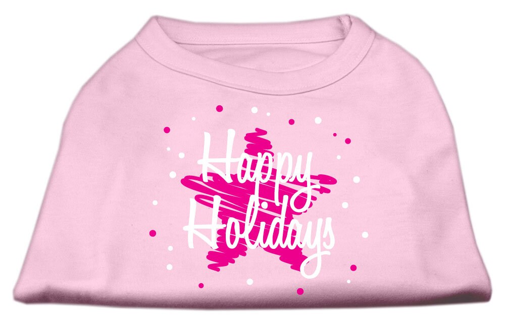 Christmas Pet Shirt, "Scribble Happy Holidays"