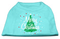 Load image into Gallery viewer, Christmas Screenprinted Dog Shirt, "Scribble Merry Christmas"
