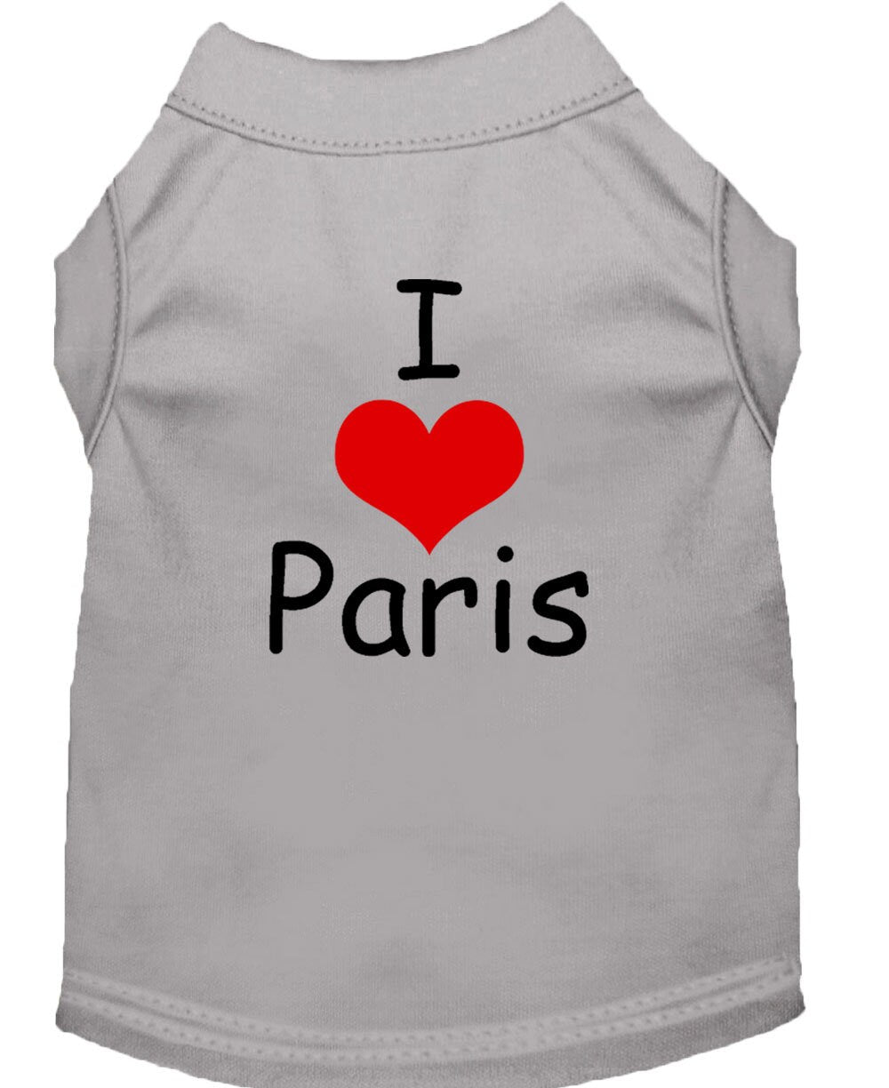 Pet Shirt "I Love Paris"