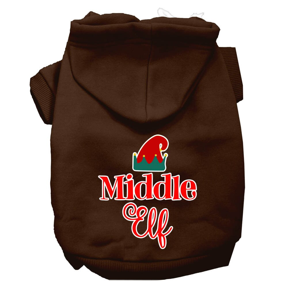 Christmas Pet Hoodie Screen Printed, "Middle Elf"