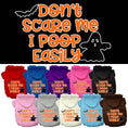 Load image into Gallery viewer, Halloween Pet Hoodie "Don't Scare Me, I Poop Easily"
