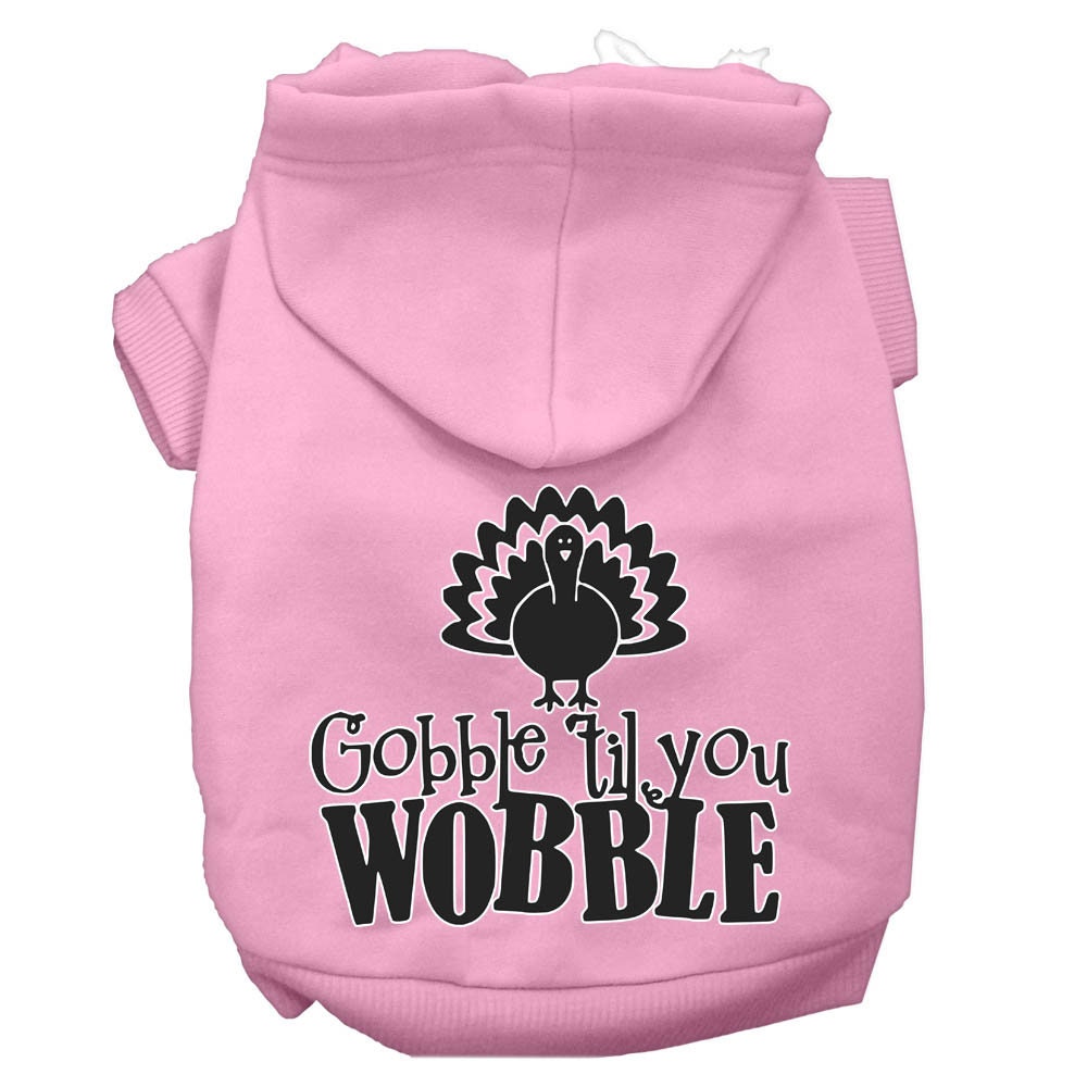 Thanksgiving Pet, Dog and Cat Hoodie, "Gobble 'Til You Wobble"