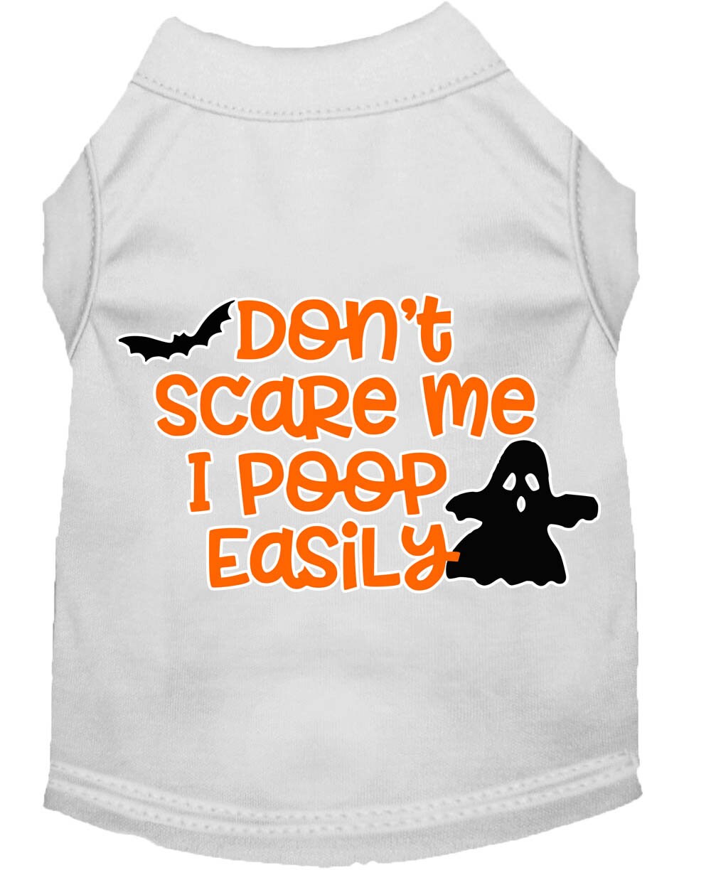 Halloween Pet Dog & Cat Shirt, "Don't Scare Me, I Poop Easily"