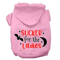 Load image into Gallery viewer, Halloween Pet Hoodie Screen Printed, "Sucker For The Ladies"
