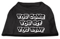 Load image into Gallery viewer, Pet Dog & Cat Shirt Screen Printed, "You Come, You Sit, You Stay"
