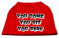 Load image into Gallery viewer, Pet Dog & Cat Shirt Screen Printed, "You Come, You Sit, You Stay"

