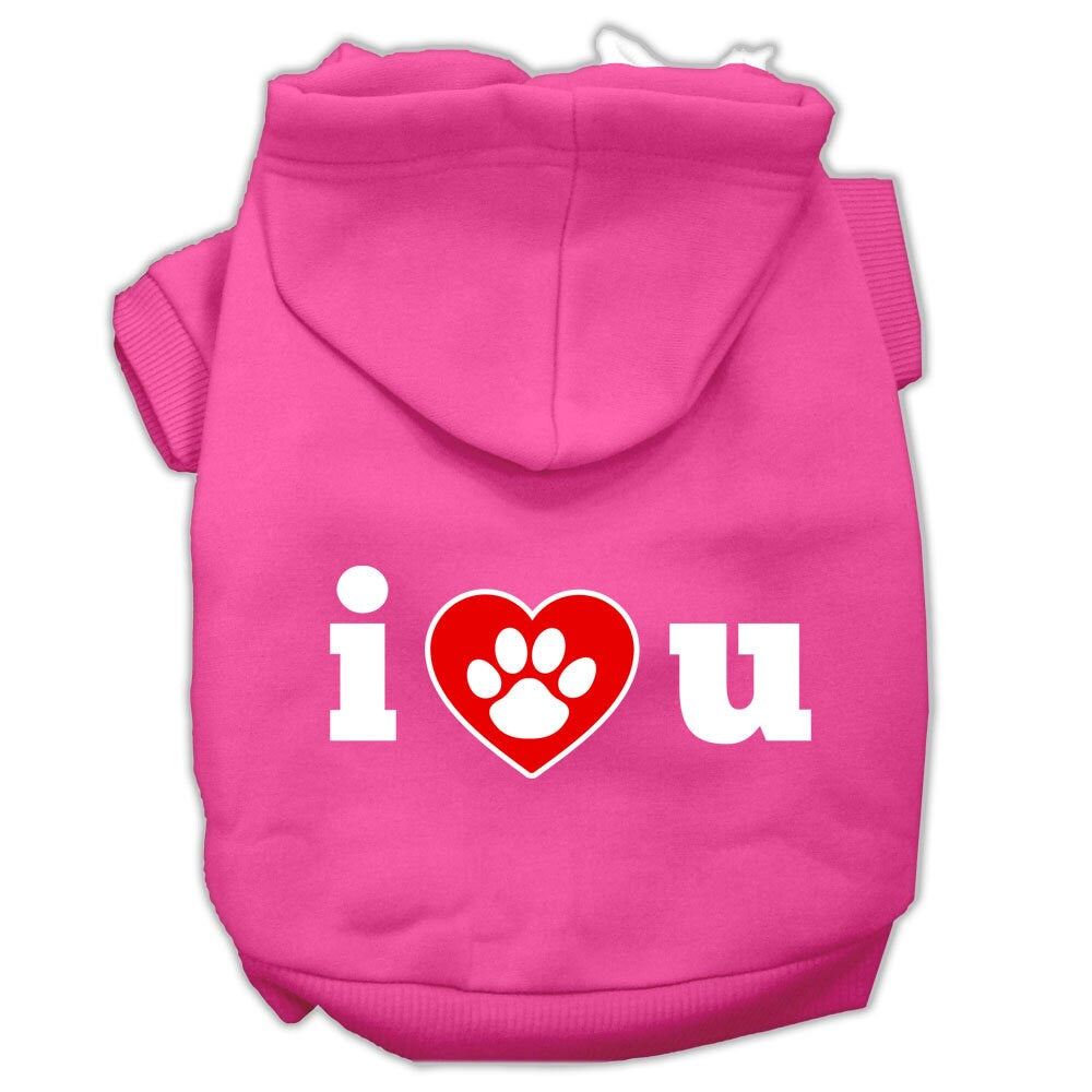 Pet Hoodie "I Love U"
