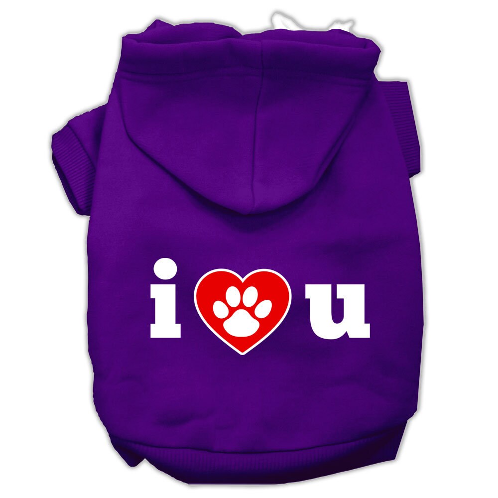 Pet Hoodie "I Love U"
