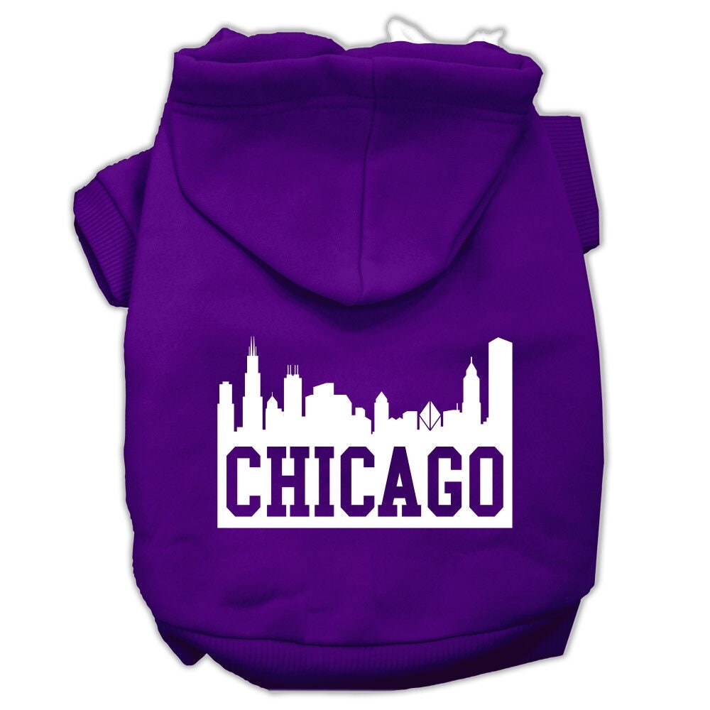 Pet Hoodie "Chicago Skyline"