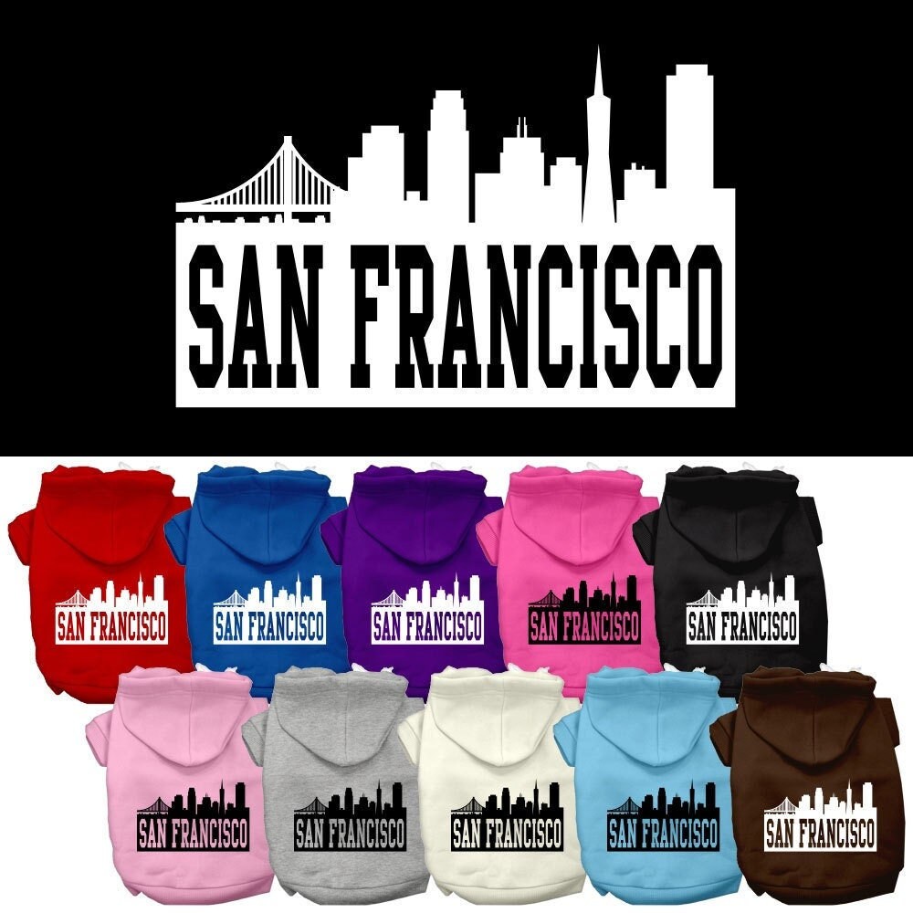 Pet Hoodie "San Francisco Skyline"