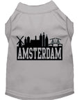 Load image into Gallery viewer, Pet Dog & Cat Shirt Screen Printed, "Amsterdam Skyline"
