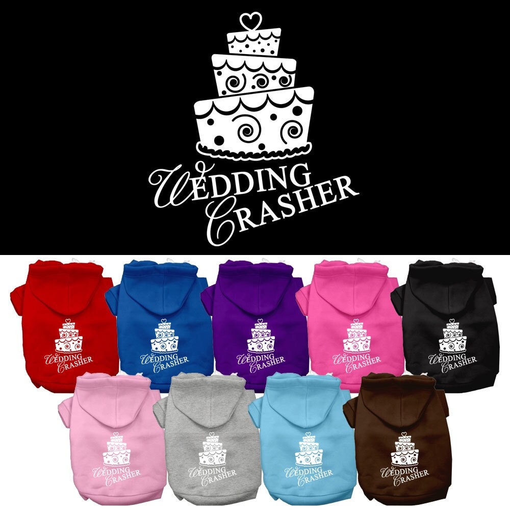 Pet Hoodie Screen Printed, "Wedding Crasher"