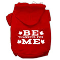 Load image into Gallery viewer, Thanksgiving Pet Dog & Cat Hoodie Screen Printed, "Be Thankful for Me"
