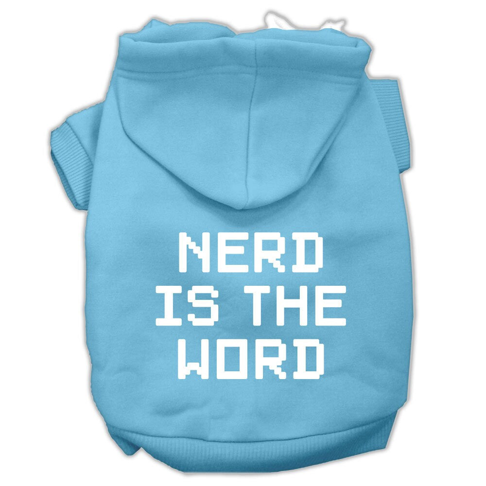 Pet Hoodie "Nerd Is The Word"