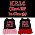 Load image into Gallery viewer, Christmas Pet Dress Screen Printed, "Head Elf In Charge"
