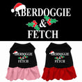 Load image into Gallery viewer, Christmas Pet Dress Screen Printed, "Aberdoggie Christmas"

