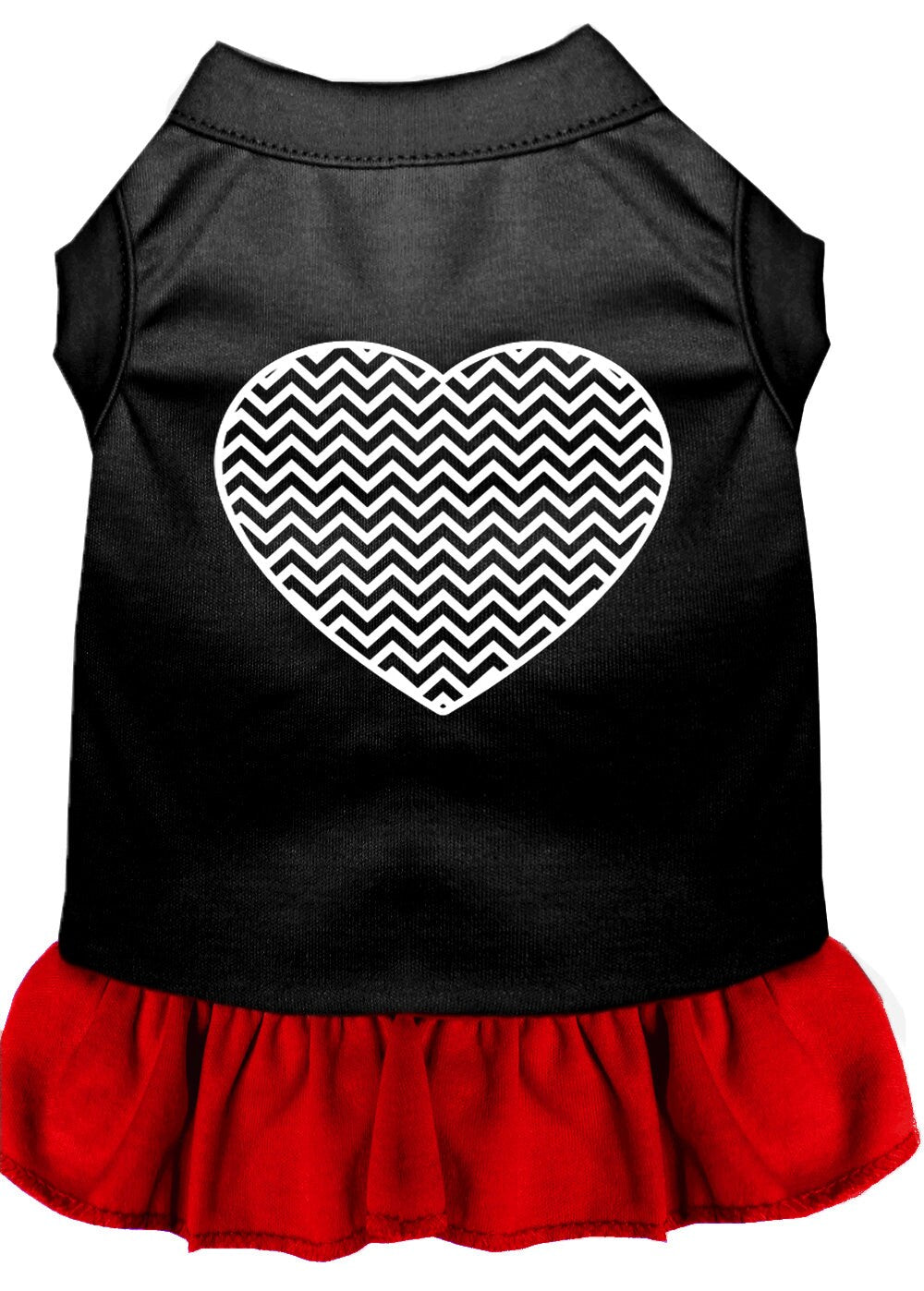 Pet Dress "Chevron Heart"