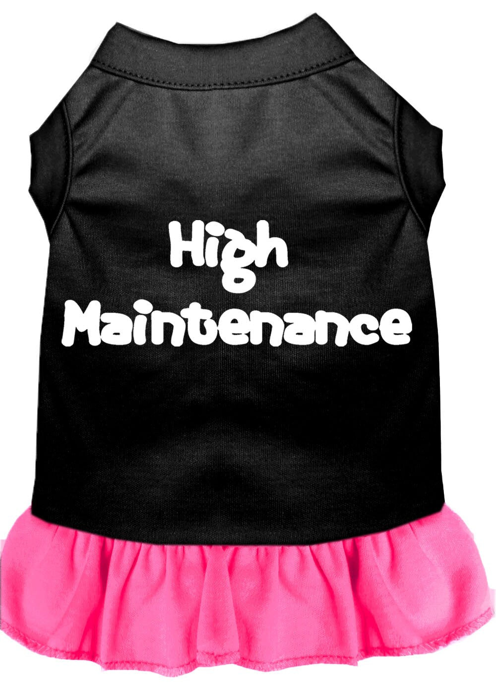 Pet Dress Screen Printed, "High Maintenance"