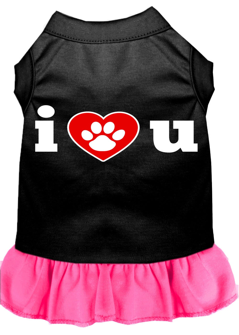 Pet Dress, Screen Printed, "I Heart You"