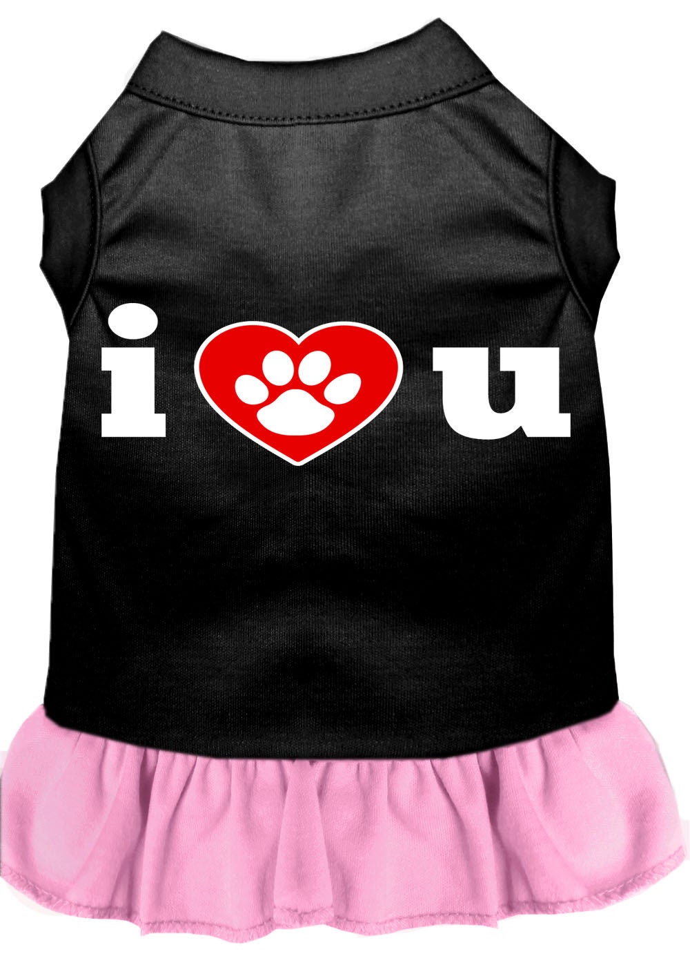 Pet Dress, Screen Printed, "I Heart You"