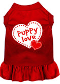 Load image into Gallery viewer, Pet Dress Screen Printed, "Puppy Love"
