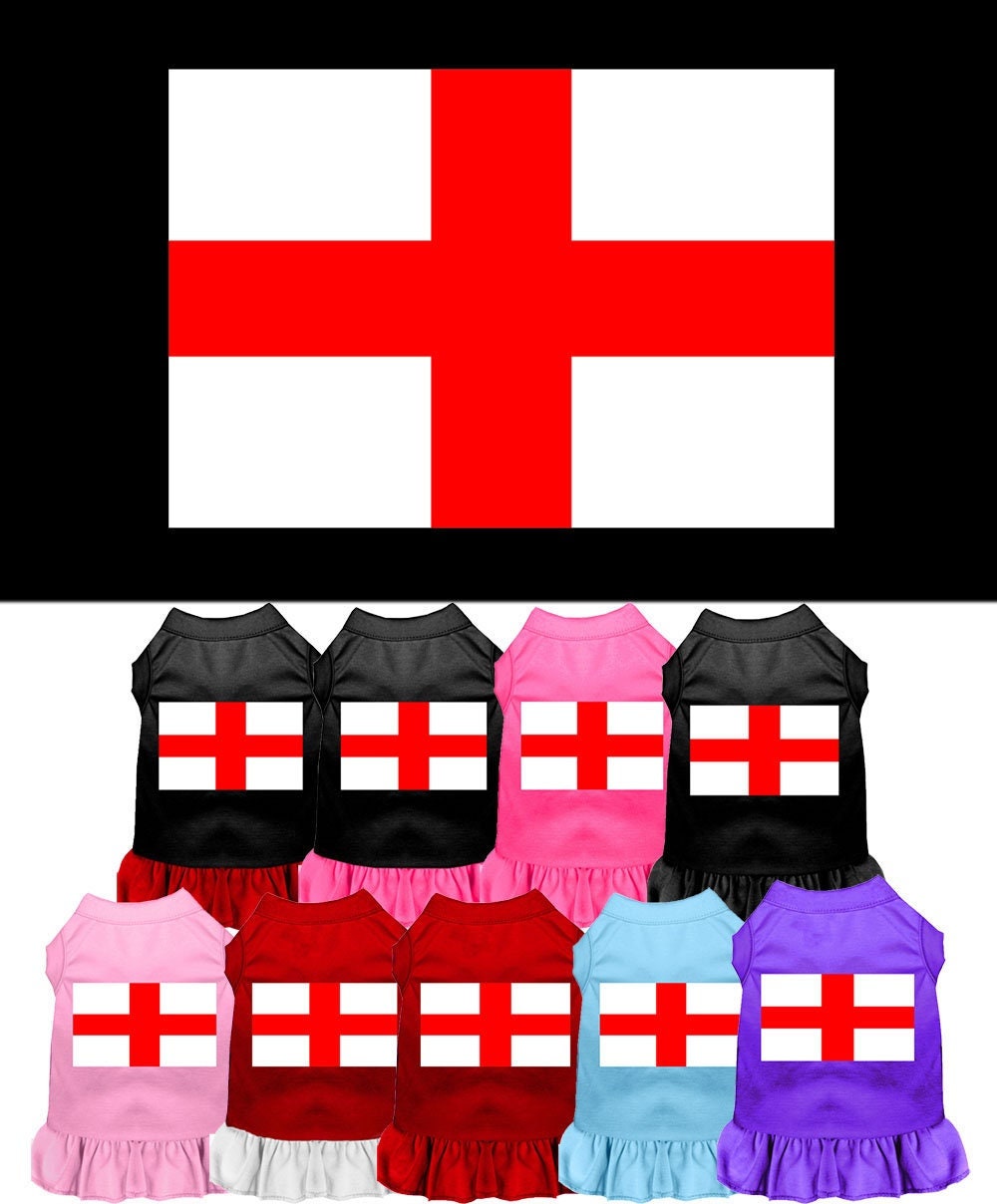 Pet Dress Screen Printed, "St. George's Cross"