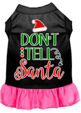 Load image into Gallery viewer, Christmas Pet Dress Screen Printed, "Don't Tell Santa"
