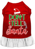 Load image into Gallery viewer, Christmas Pet Dress Screen Printed, "Don't Tell Santa"
