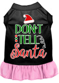 Load image into Gallery viewer, Christmas Pet Dress Screen Printed, "Don't Tell Santa"

