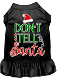 Load image into Gallery viewer, Christmas Pet Dress Screen Printed, "Don't Tell Santa"
