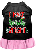 Load image into Gallery viewer, Christmas Pet Dress Screen Printed, "I Make Spirits Bright"
