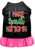 Load image into Gallery viewer, Christmas Pet Dress Screen Printed, "I Make Spirits Bright"
