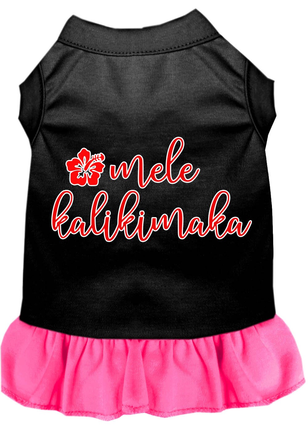Christmas Pet Dress Screen Printed, "Mele Kalikimaka"