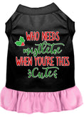 Load image into Gallery viewer, Christmas Pet Dress Screen Printed, "Who Needs Mistletoe"
