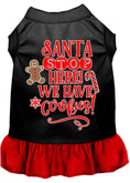 Load image into Gallery viewer, Christmas Pet Dress Screen Printed, "Santa Stop Here, We Have Cookies"
