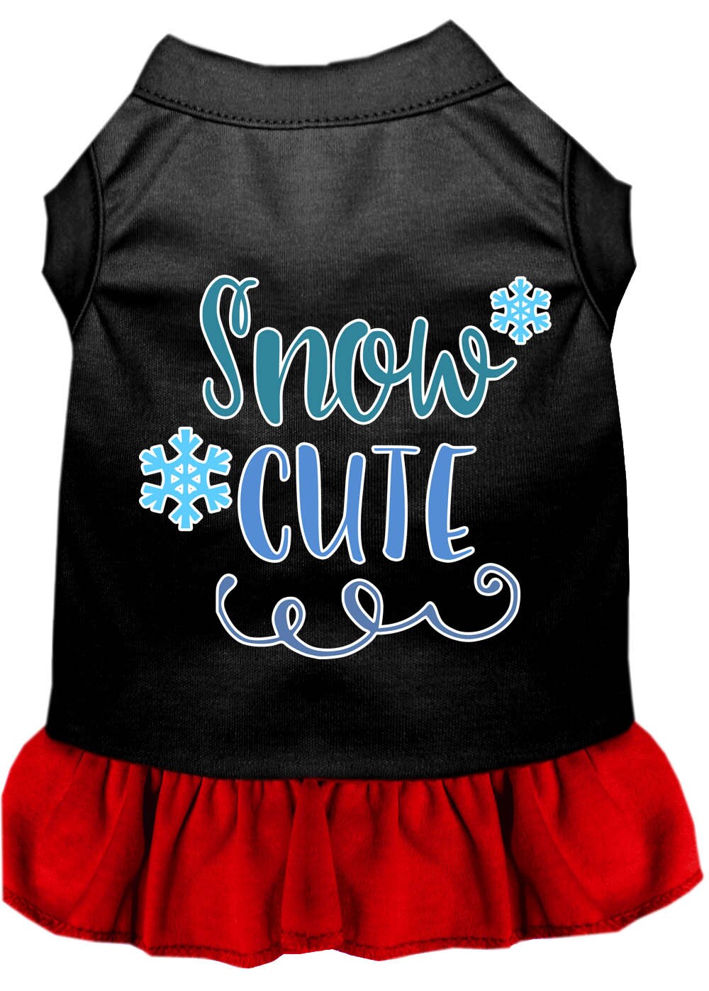 Pet Dress Screen Printed, "Snow Cute"