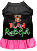 Load image into Gallery viewer, Christmas Pet Dress Screen Printed, "Team Rudolph"
